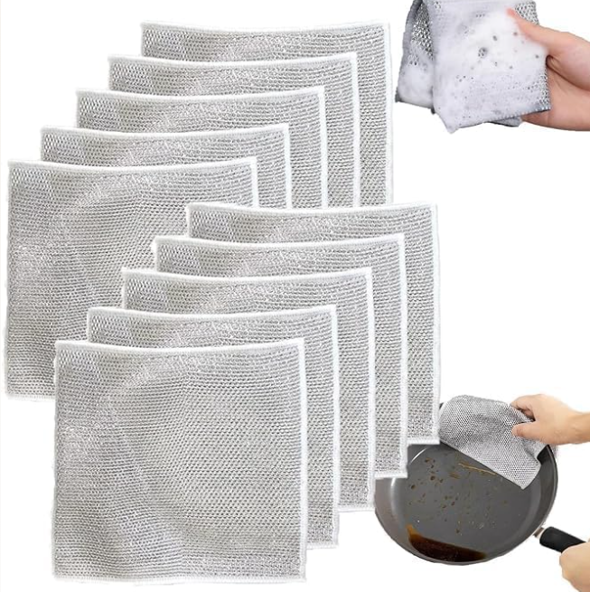Multipurpose Wire Dishwashing & Cleaning Cloth – Pack of 10