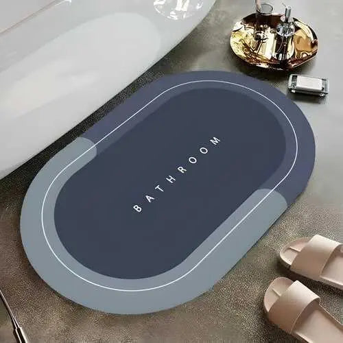 Bathroom floor mats placed near shower area