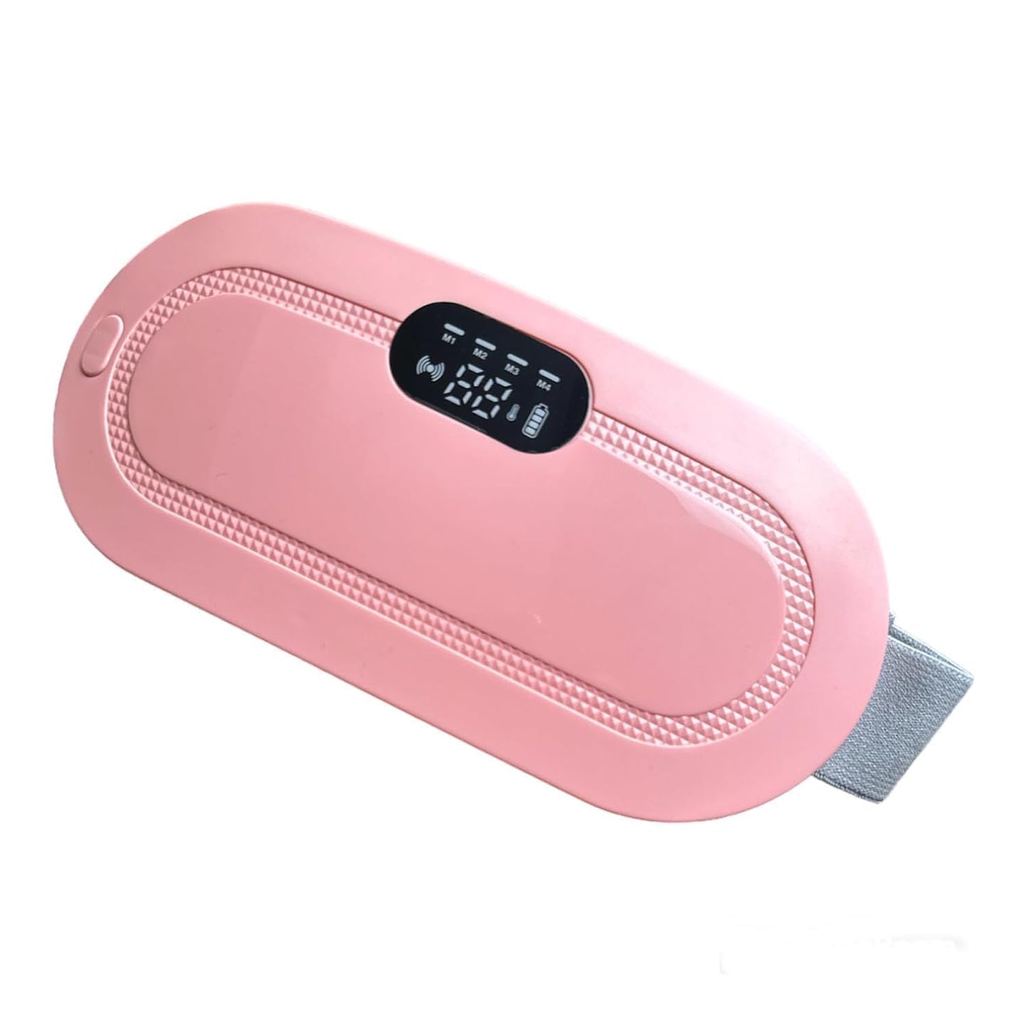Pink wearable heating pad for abdominal warmth