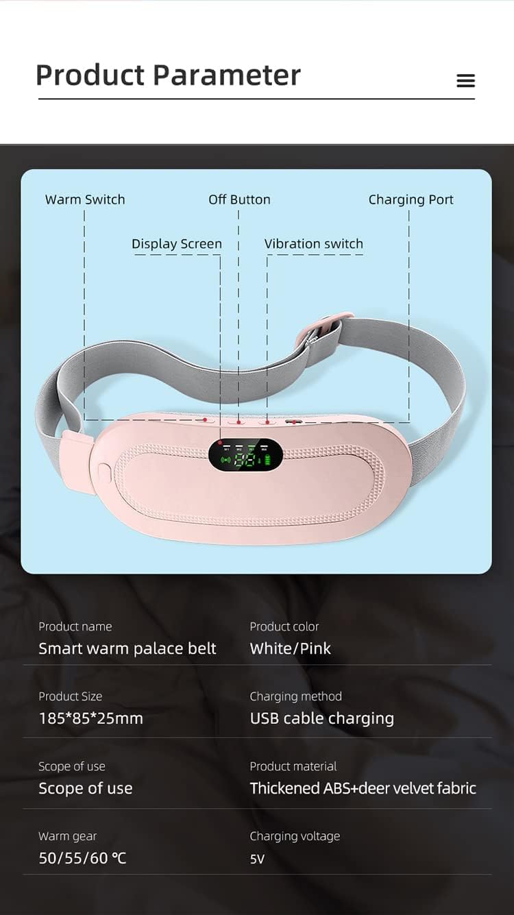 Portable Cordless Heating Pad for Period Comfort