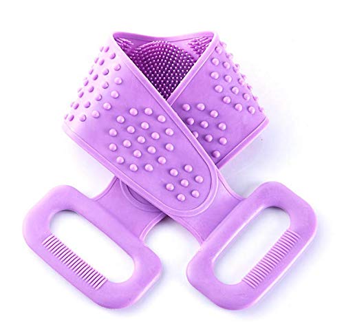 Dual-Sided Silicone Body Scrubber Belt for Bath & Shower