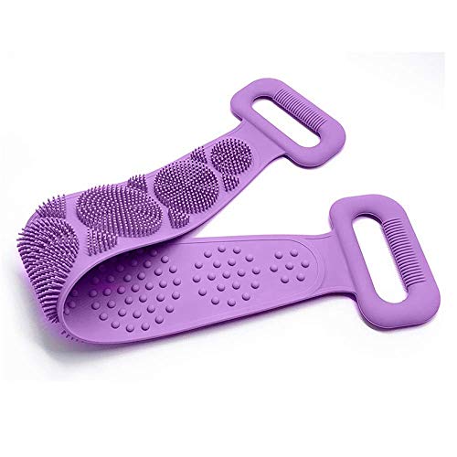 Dual-Sided Silicone Body Scrubber Belt for Bath & Shower