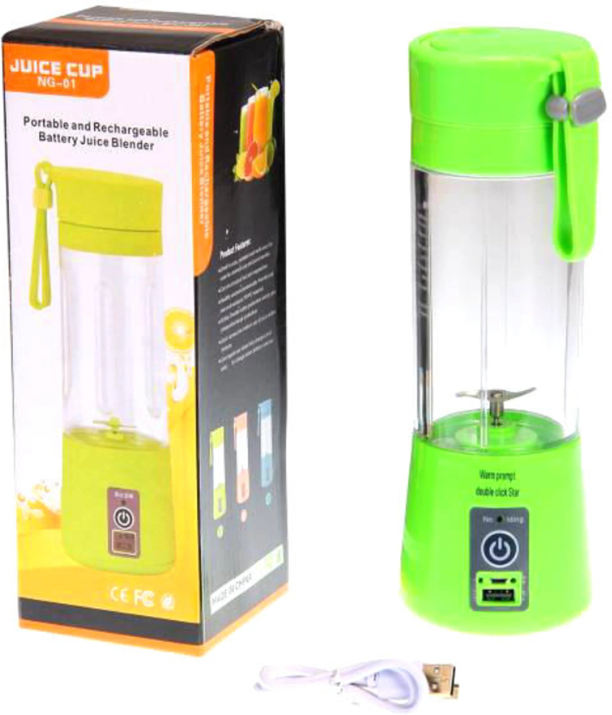 Six-blade USB juicer blender for home gym and travel