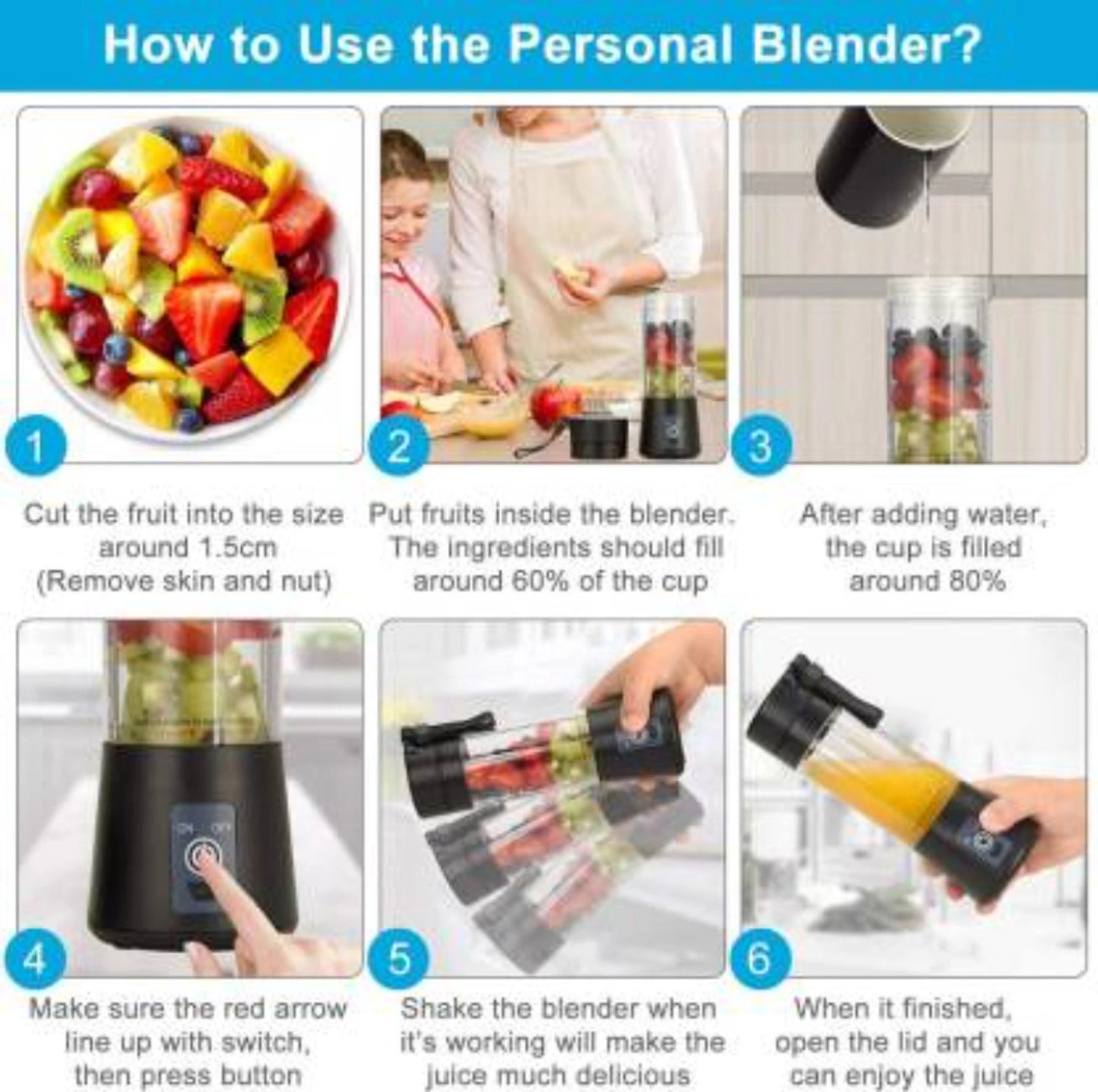 NexiPick rechargeable portable smoothie blender