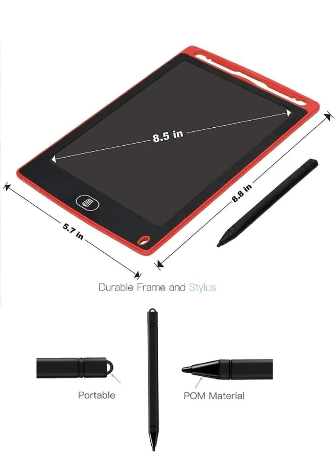 Reusable LCD Writing & Drawing Tablet with Stylus