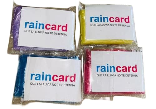 Pocket-Size Disposable Emergency Rain Poncho with Card Case
