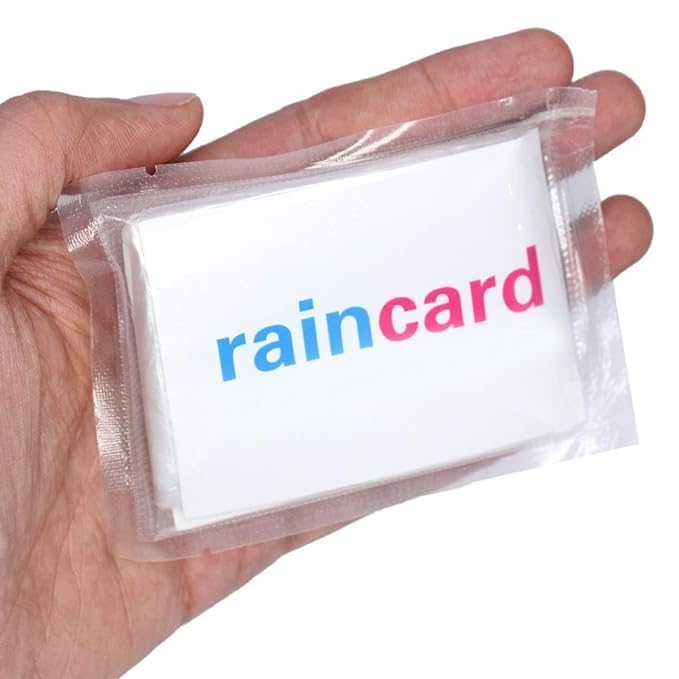 Pocket-Size Disposable Emergency Rain Poncho with Card Case